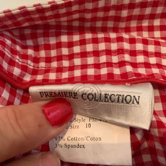 🍒 Vintage Vibe Gingham Capris - Premiere Collection Size 10 🍒 - Picture 5 of 5